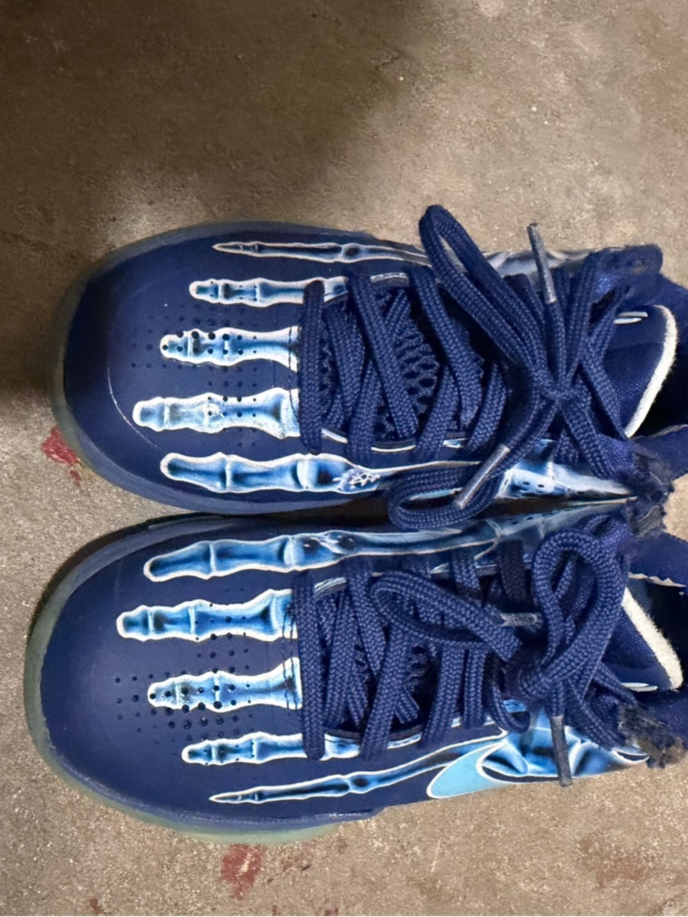 Nike Kids Blue Glow Skeleton Sneakers